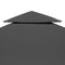 vidaXL - Prieeldak - 2-laags - 4x3m - 310 - g/m² - antracietkleurig