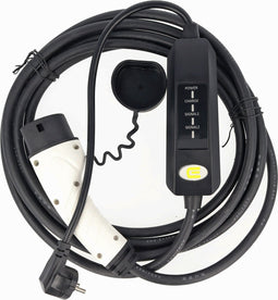 Laadkabel voor elektrische auto's met SchuKo-stekker op type 2 Mode2 230V 16A 1-fase laadtechniek met max. 3,7 kW
