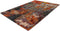 LaagPol - dun tapijt, patchwork, bloemenpatroon, kleurrijke, modern, andere houdsvriendelijk - woonkamer, slaapkamer, eetkamer, hal - kleur: rood, Zwart, oranje, beige, afmetingen: 80 x 150 cm