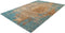 LaagPol - dun tapijt, patchwork, bloemenpatroon, kleurrijke, modern, onderhoudsvriendelijk - woonkamer, slaapkamer, eetkamer, hal - kleur: turquoise, blauw, rood, oranje, afmetingen: 80 x 150 cm