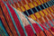 LaagPol - dun tapijt, patchwork, met bloemen, zigzag patroon, campagne, modern, onderhoudsvriendelijk - woonkamer, slaapkamer, eetkamer, hal - kleur: rood, Zwart, oranje, turquoise blauw, afmetingen: 80 x 150 cm
