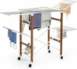 Inklapbaar verticaal kledingdroogrek op wielen Dreeyl InnovaGoods 38 Stangen