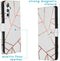 iMoshion Hoesje Geschikt voor Samsung Galaxy A54 (5G) Hoesje Met Pasjeshouder - iMoshion Design Softcase Bookcase - Wit / White Graphic