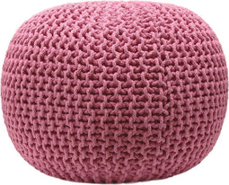 Label 51 Gebreid - Poef - Rond - Ø50 - Katoen - Roze