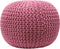 Label 51 Gebreid - Poef - Rond - Ø50 - Katoen - Roze
