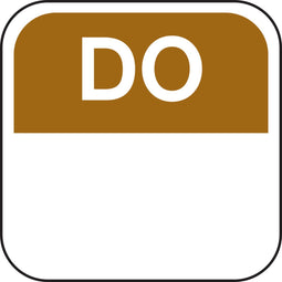 Label - Daglabel do - papier - 19x19mm - bruin