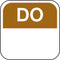 Label - Daglabel do - papier - 19x19mm - bruin