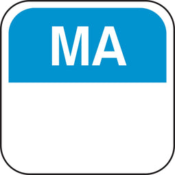 Label - Daglabel ma - papier - 19x19mm - blauw