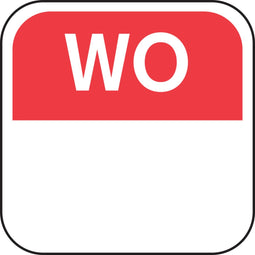 Label - Daglabel wo - papier - 19x19mm - rood