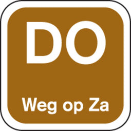 Label - DO weg op - papier - afwasbaar - 19x19mm - bruin - rol à 1000 stuks