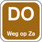 Label - DO weg op - papier - afwasbaar - 19x19mm - bruin - rol à 1000 stuks