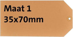 Label Karton Nr1 200gr 35x70mm Chamois 1000stuks