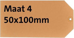 Label karton nr4 200gr 50x100mm chamois 1000stuks