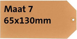 Label Karton Nr7 200gr 65x130mm Chamois 1000stuks