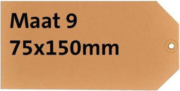 Label Karton Nr9 200gr 75x150mm Chamois 1000stuks