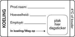 Label - Koeldoos - papier - afwasbaar - 35x75mm - wit - rol à 500 stuks