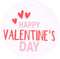 Label - kraftpapier - Happy Valentine’s Day - Ø5cm - roze/rood - 50 stuks