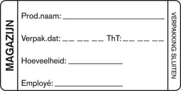 Label - papier - 35x75mm - wit - rol à 500 stuks