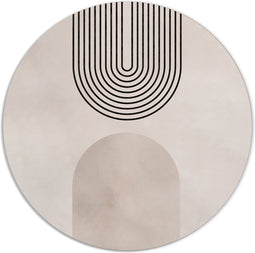 Label2X - Muurcirkel abstract bogen - Ø 100 cm - Forex - Multicolor - Wandcirkel - Rond Schilderij - Muurdecoratie Cirkel - Wandecoratie rond - Decoratie voor woonkamer of slaapkamer