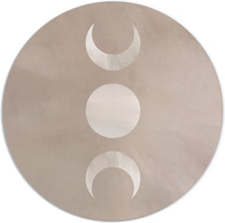 Label2X - Muurcirkel abstract maan - Ø 60 cm - Dibond - Multicolor - Wandcirkel - Rond Schilderij - Muurdecoratie Cirkel - Wandecoratie rond - Decoratie voor woonkamer of slaapkamer