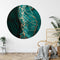 Label2X - Muurcirkel art green - Ø 40 cm - Forex - Multicolor - Wandcirkel - Rond Schilderij - Muurdecoratie Cirkel - Wandecoratie rond - Decoratie voor woonkamer of slaapkamer