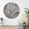Label2X - Muurcirkel art grey - Ø 140 cm - Dibond - Multicolor - Wandcirkel - Rond Schilderij - Muurdecoratie Cirkel - Wandecoratie rond - Decoratie voor woonkamer of slaapkamer