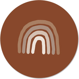 Label2X - Muurcirkel bamboo - Ø 140 cm - Dibond - Multicolor - Wandcirkel - Rond Schilderij - Muurdecoratie Cirkel - Wandecoratie rond - Decoratie voor woonkamer of slaapkamer