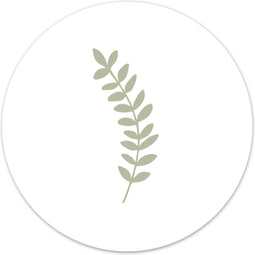 Label2X - Muurcirkel - Blaadje Groen - Ø 20 cm - Dibond - Multicolor - Wandcirkel - Rond Schilderij - Bloemen en Planten - Muurdecoratie Cirkel - Wandecoratie rond - Decoratie voor woonkamer of slaapkamer
