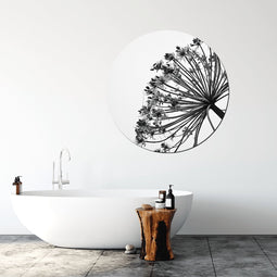 Label2X - Muurcirkel - Blew - Ø 30 cm - Forex - Multicolor - Wandcirkel - Rond Schilderij - Bloemen en Planten - Muurdecoratie Cirkel - Wandecoratie rond - Decoratie voor woonkamer of slaapkamer