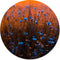 Label2X - Muurcirkel - Blue Dream - Ø 120 cm - Forex - Multicolor - Wandcirkel - Rond Schilderij - Bloemen en Planten - Muurdecoratie Cirkel - Wandecoratie rond - Decoratie voor woonkamer of slaapkamer