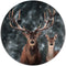 Label2X - Muurcirkel deer couple - Ø 60 cm - Forex - Multicolor - Wandcirkel - Rond Schilderij - Muurdecoratie Cirkel - Wandecoratie rond - Decoratie voor woonkamer of slaapkamer