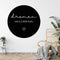 Label2X - Muurcirkel dromen zwart - Ø 120 cm - Forex - Multicolor - Wandcirkel - Rond Schilderij - Muurdecoratie Cirkel - Wandecoratie rond - Decoratie voor woonkamer of slaapkamer