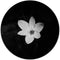 Label2X - Muurcirkel - Flower Black White - Ø 120 cm - Dibond - Multicolor - Wandcirkel - Rond Schilderij - Bloemen en Planten - Muurdecoratie Cirkel - Wandecoratie rond - Decoratie voor woonkamer of slaapkamer