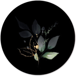Label2X - Muurcirkel flower glow - Ø 30 cm - Forex - Multicolor - Wandcirkel - Rond Schilderij - Muurdecoratie Cirkel - Wandecoratie rond - Decoratie voor woonkamer of slaapkamer