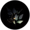 Label2X - Muurcirkel flower glow - Ø 30 cm - Forex - Multicolor - Wandcirkel - Rond Schilderij - Muurdecoratie Cirkel - Wandecoratie rond - Decoratie voor woonkamer of slaapkamer