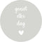 Label2X - Muurcirkel geniet elke dag - Ø 30 cm - Forex - Multicolor - Wandcirkel - Rond Schilderij - Muurdecoratie Cirkel - Wandecoratie rond - Decoratie voor woonkamer of slaapkamer