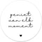 Label2X - Muurcirkel geniet van elk moment wit - Ø 80 cm - Forex - Multicolor - Wandcirkel - Rond Schilderij - Muurdecoratie Cirkel - Wandecoratie rond - Decoratie voor woonkamer of slaapkamer