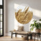 Label2X - Muurcirkel gold grain - Ø 80 cm - Forex - Multicolor - Wandcirkel - Rond Schilderij - Muurdecoratie Cirkel - Wandecoratie rond - Decoratie voor woonkamer of slaapkamer