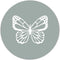 Label2X - Muurcirkel green butterfly - Ø 80 cm - Forex - Multicolor - Wandcirkel - Rond Schilderij - Muurdecoratie Cirkel - Wandecoratie rond - Decoratie voor woonkamer of slaapkamer
