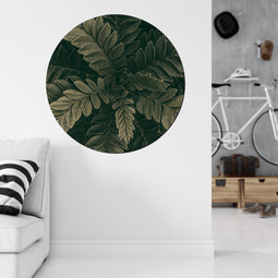 Label2X - Muurcirkel greeny - Ø 100 cm - Forex - Multicolor - Wandcirkel - Rond Schilderij - Muurdecoratie Cirkel - Wandecoratie rond - Decoratie voor woonkamer of slaapkamer