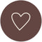 Label2X - Muurcirkel hart bruin - Ø 20 cm - Forex - Multicolor - Wandcirkel - Rond Schilderij - Muurdecoratie Cirkel - Wandecoratie rond - Decoratie voor woonkamer of slaapkamer