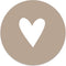 Label2X - Muurcirkel hart wit beige - Ø 140 cm - Forex - Multicolor - Wandcirkel - Rond Schilderij - Muurdecoratie Cirkel - Wandecoratie rond - Decoratie voor woonkamer of slaapkamer