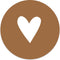 Label2X - Muurcirkel hart wit terra - Ø 60 cm - Forex - Multicolor - Wandcirkel - Rond Schilderij - Muurdecoratie Cirkel - Wandecoratie rond - Decoratie voor woonkamer of slaapkamer
