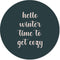 Label2X - Muurcirkel hello winter green - Ø 100 cm - Forex - Multicolor - Wandcirkel - Rond Schilderij - Muurdecoratie Cirkel - Wandecoratie rond - Decoratie voor woonkamer of slaapkamer