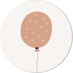 Label2X - Muurcirkel kids ballon - 60 cm - Dibond - Multicolor - Wandcirkel - Rond Schilderij - Muurdecoratie Cirkel - Wandecoratie rond - Decoratie voor woonkamer of slaapkamer