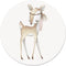 Label2X - Muurcirkel kids bambi - 60 cm - Dibond - Multicolor - Wandcirkel - Rond Schilderij - Muurdecoratie Cirkel - Wandecoratie rond - Decoratie voor woonkamer of slaapkamer