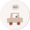 Label2X - Muurcirkel kids beep - 30 cm - Forex - Multicolor - Wandcirkel - Rond Schilderij - Muurdecoratie Cirkel - Wandecoratie rond - Decoratie voor woonkamer of slaapkamer