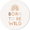 Label2X - Muurcirkel kids born to be wild - 80 cm - Forex - Multicolor - Wandcirkel - Rond Schilderij - Muurdecoratie Cirkel - Wandecoratie rond - Decoratie voor woonkamer of slaapkamer