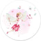 Label2X Muurcirkel kids fairy - Ø 120 cm / Forex - Wandcirkel bloem - Bloemen - Wandcirkel natuur - Wandcirkel rond - Wanddecoratie woonkamer - Wandcirkel - Muurcirkel binnen - Wandbord rond - Muurcirkel - WallCircle