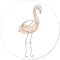 Label2X Muurcirkel kids flamingo - 20 cm